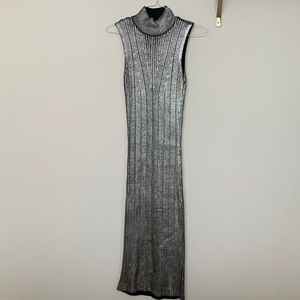 Zara silver and black long dress